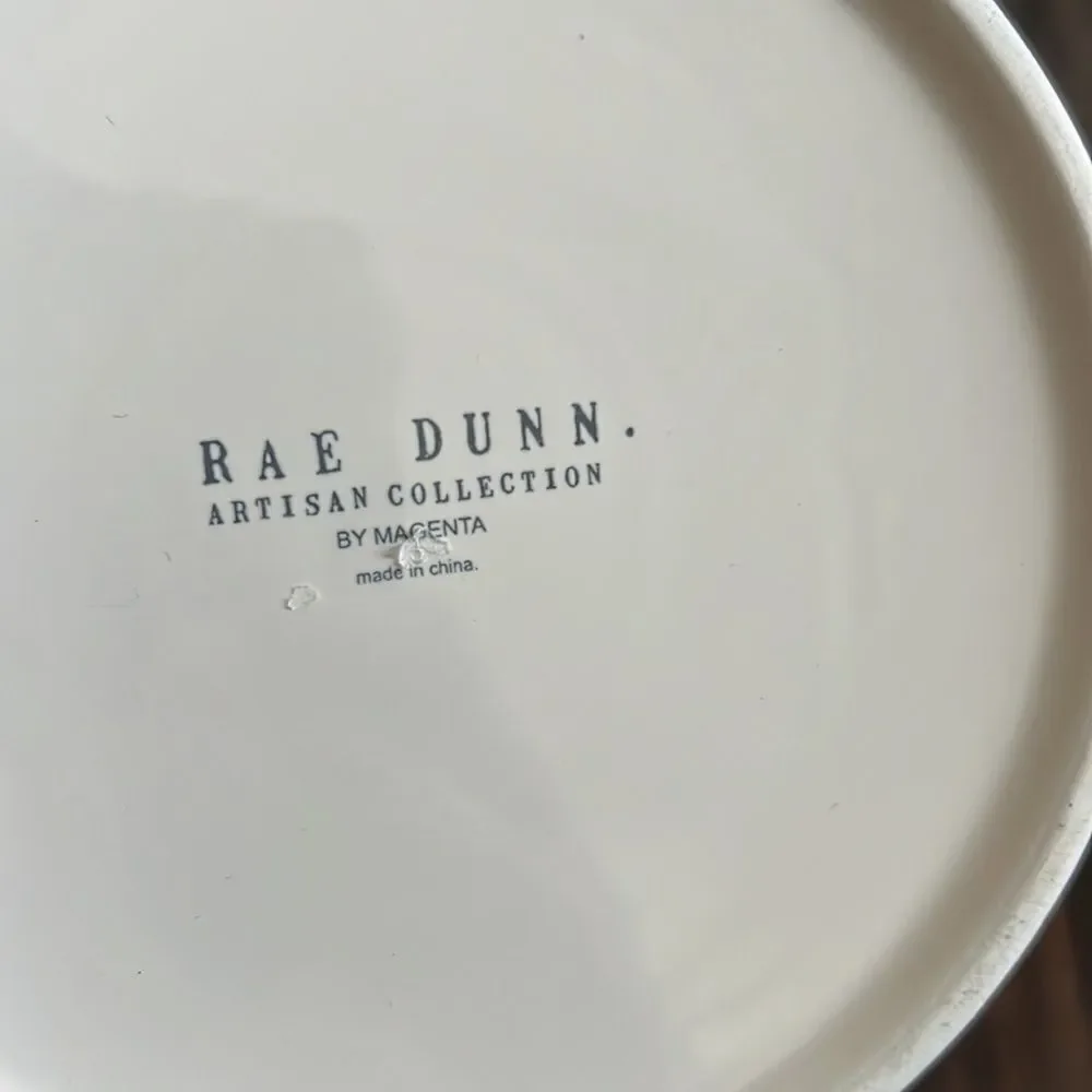 Rae Dunn Devour and Munch Pet Dish / bowl both like new never used for pet food